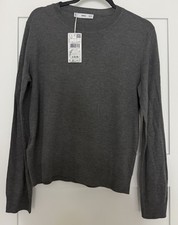 Mango Women s Grey Sweater Crewneck Size Smal...