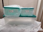 TUPPERWARE 2 FRIDGESMART CLASSIC SMALL 4.5c SQUARE SHEER CONTAINER BLUE MIST NEW — photo 7