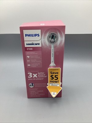 Philips Sonicare 3100 Power Toothbrush Rechargeable Electric Toothbrush Pink NEW