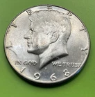 1968 JFK Half Dollar Kennedy 1/2 Dollar Coin Exact Coin Shown