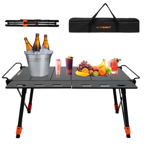 Outdoor Portable Folding Aluminum Camping Table with Bag Fit for Picnic BBQ Desk - Picture 11 of 13