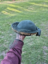 Vintage Belveder Henry Pollak Wool Felt Gold/Green Hat 100 Wool Hat Made In USA