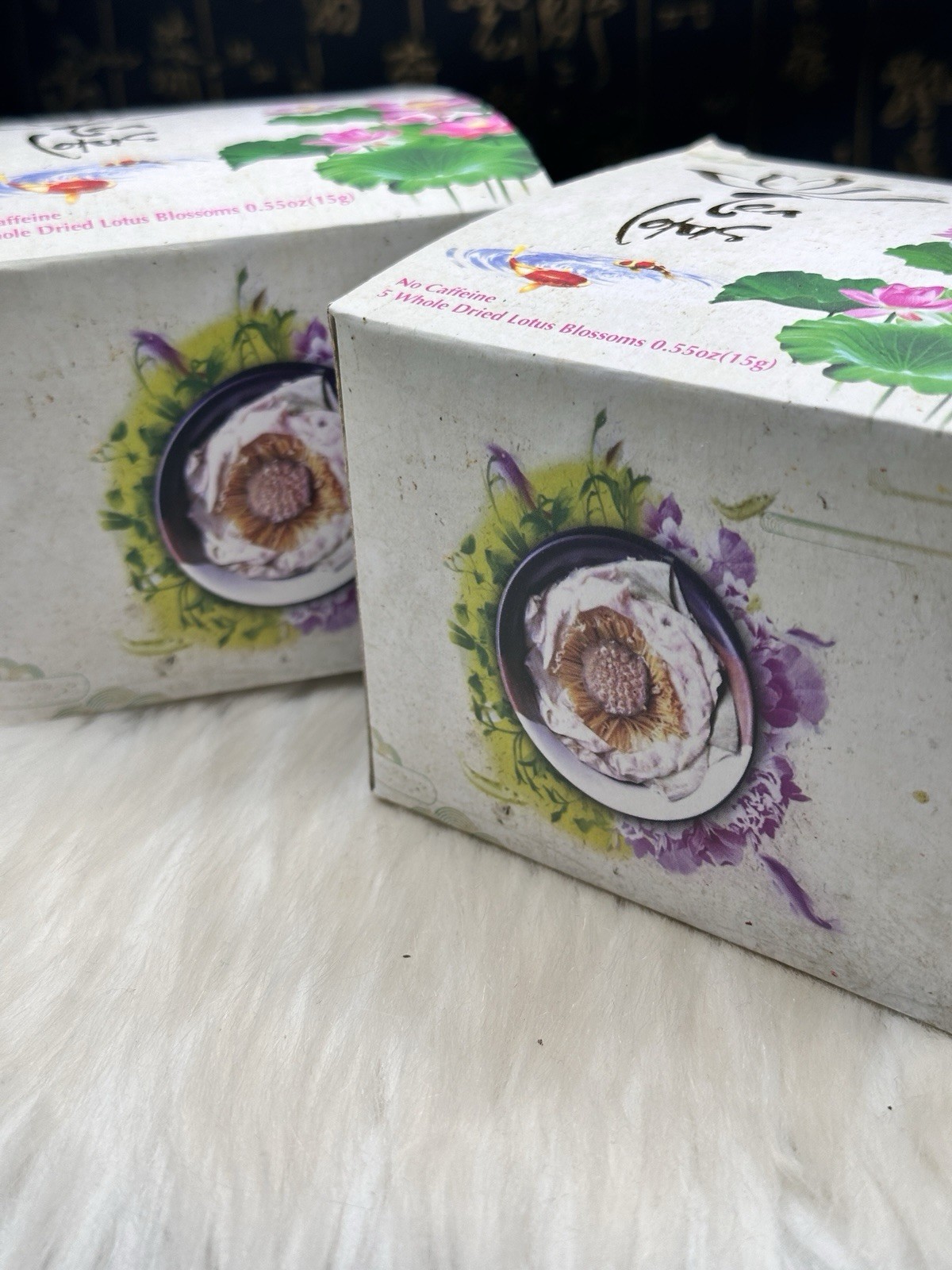 Lotus Tea, Flower Dried tea, Whole Flower 5 Flowers , 2 Boxes (10 Flowers)