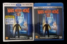 Mars Needs Moms Blu-ray 3D + DVD Digital 2011 4-Disc Set Disney Robert Zemeckis