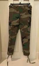 Vintage Y2K Boys 10 Army Pants Cargo Cinch Ankle Woodland Camo Made in USA