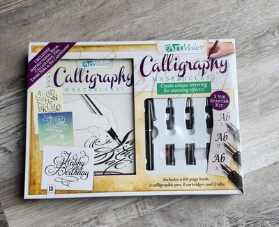ArtMaker Calligraphy Masterclass Kit Beginner Set Pen Nibs Book New