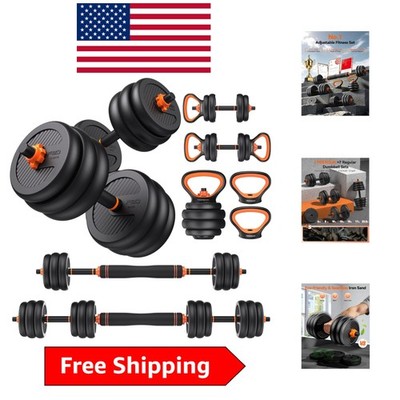Compact 5-in-1 Adjustable Dumbbell Set for All Fitness Levels - Safe & Reliable