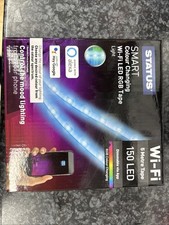 STATUS Smart Colour Changing Wi-Fi LED RGBTape 5m Dimmable Alexa, HeyGoogle