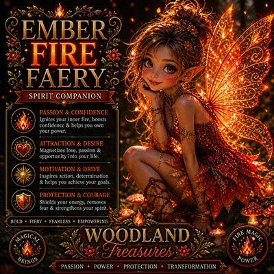 Ember Fire Pixie Faery Spirit Companion -Confidence   Attraction   Passion