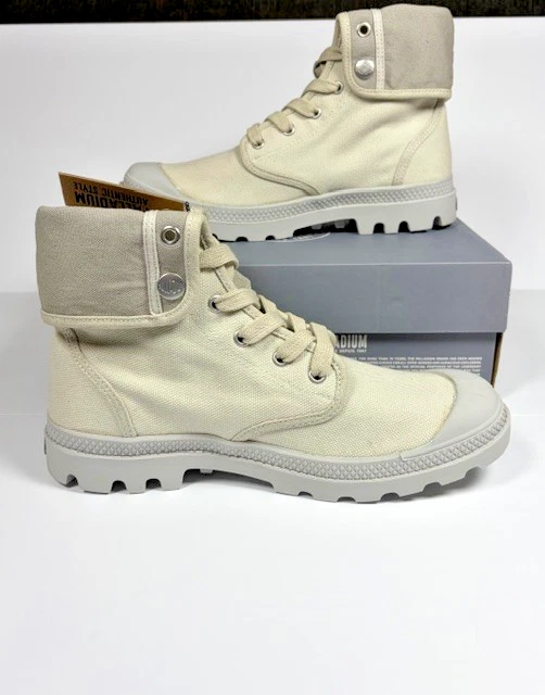 Palladium Baggy Boots Vapor Gray Canvas Top Fold Down Men's 7 Casual Festival