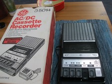 VINTAGE MODEL 3-5014 GE GENERAL ELECTRIC CASSETTE RECORDER AC/DC ORIGINAL BOX