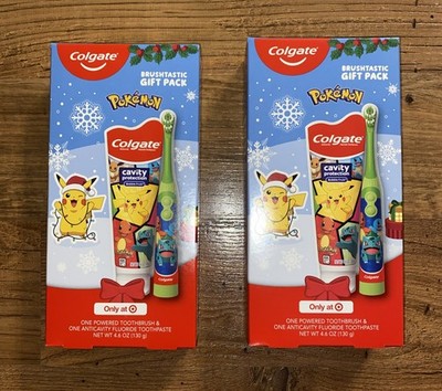 x2 Colgate Pokémon Battery Powered Toothbrush & 4.6 oz. Toothpaste Exp. 06/27