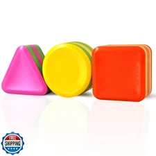 VANPHY Egg Shaker 3 PCS ABS Material Geometric Egg Shaker (Square Round Trian