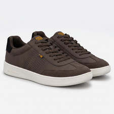 Ben Sherman Men's Sneaker Memory Foam Navy Brown Lightweight LaceUp Size 12 M