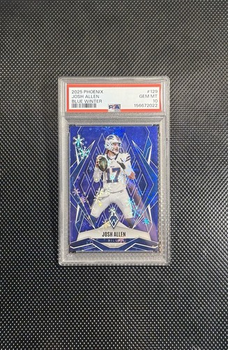 Panini 2025 Phoenix Josh Allen Buffalo Bills #129 Blue Winter /199 PSA 10