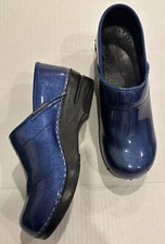 Sanita Women  s Danish Professional Clogs Metalic Blue Size 39