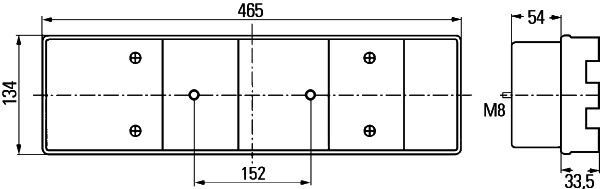 Bloc optique arrière gauche pour Mercedes Sprinter 2-T plateau et châssis