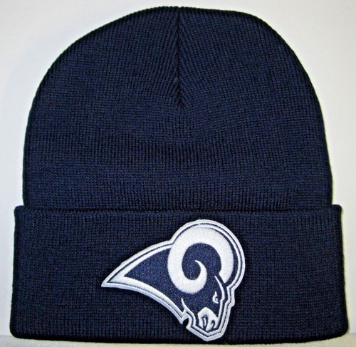 Los Angeles Rams Beanie ~Knit Cap ~Hat ~CLASSIC NFL PATCH/LOGO ~3 Colors ~NEW - Photo 3/5