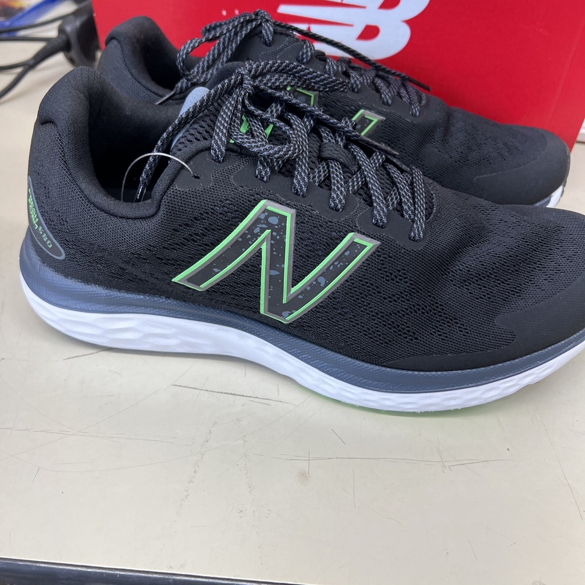 New Balance Fresh Foam 680v7 Mens Running Shoes Grey Black Green M680NG7 Size 10 s-l1600.jpg main image 3