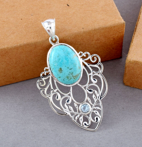 Pendentif En Argent Sterling 925 Pour Femmes, Améthyste Et Grenat Rouge