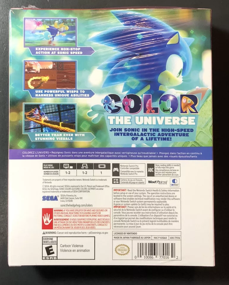 Sonic Colors Ultimate [ Launch Edition Box Set ] (Nintendo Switch