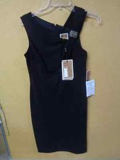 / NUE by Shani Women's Black Body Architecture Sleeveless Fashion Dress Size 4