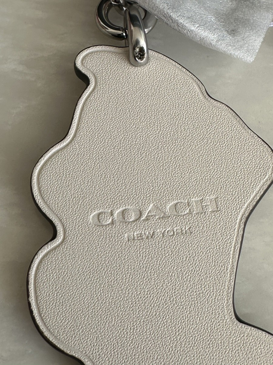 NWT COACH ICE CREAM SUNDAE CHALK/MULTI LEATHER BAG CHARM FOB