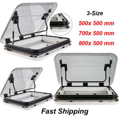 3 Sizes Aluminum Skylight Roof Vent Hatch Fit Caravan RV 800 /700/500 x 500 mm!