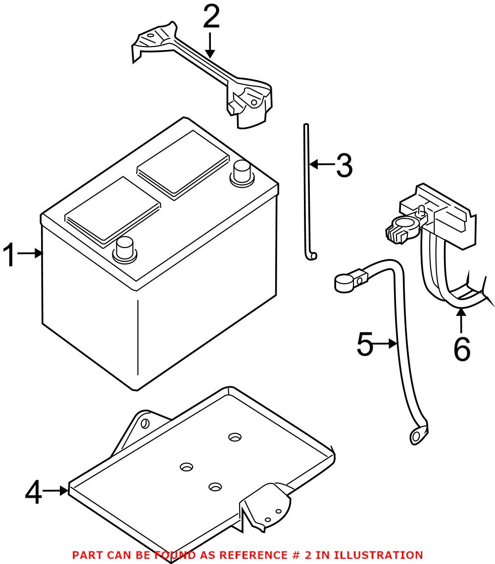 Genuine OEM Battery Hold Down Bracket For Nissan 24427ZN50A