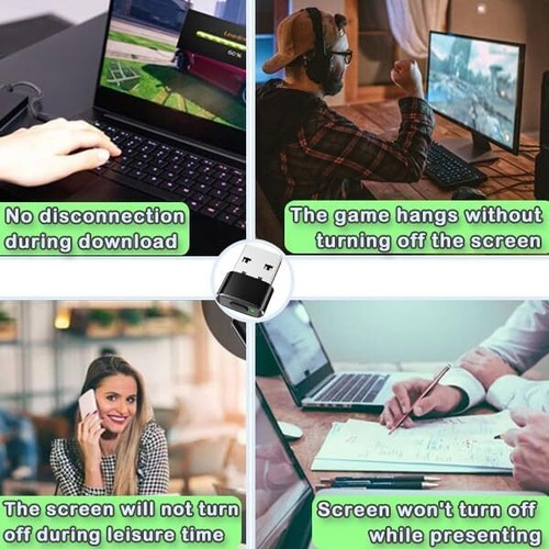 Mouse Jiggler Undetectable Mini with Switch Button, Portable Wireless USB Mouse - 第 6/11 張圖片