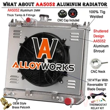 CU981 3 Row Radiator Shroud Fan Relay For 1987-99 Dodge Dakota 2.2L 2.5L 3.9L