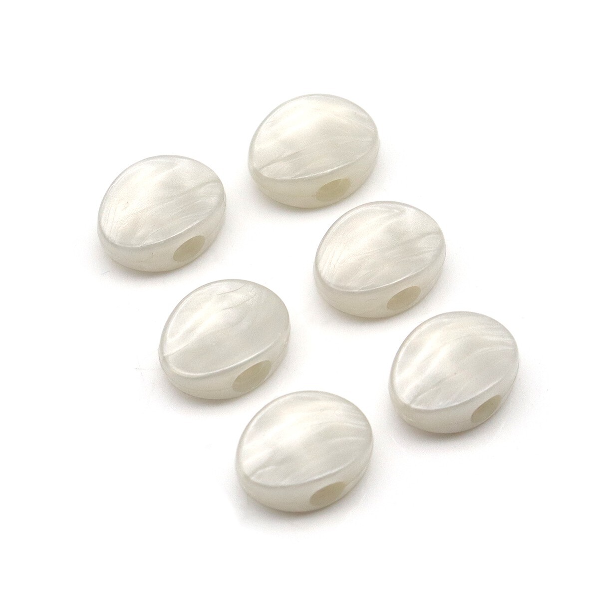 6Pcs Guitar Tuning pegs Tuners Machine Head Small Elliptic Buttons White Pearl