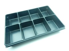 INLETT EINLEGER 8 FACH FÜR SORTIMENTSKASTEN SORTIERBOX KUNSTSTOFFKOFFER 