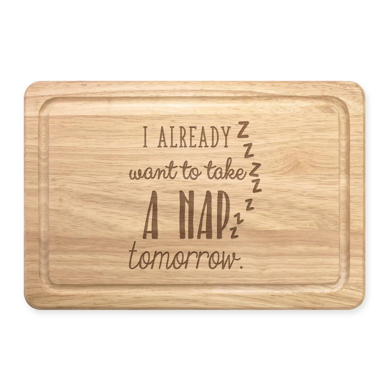 I Ya Want A Take Lint Morning Rectangular Wood Chopping Board -