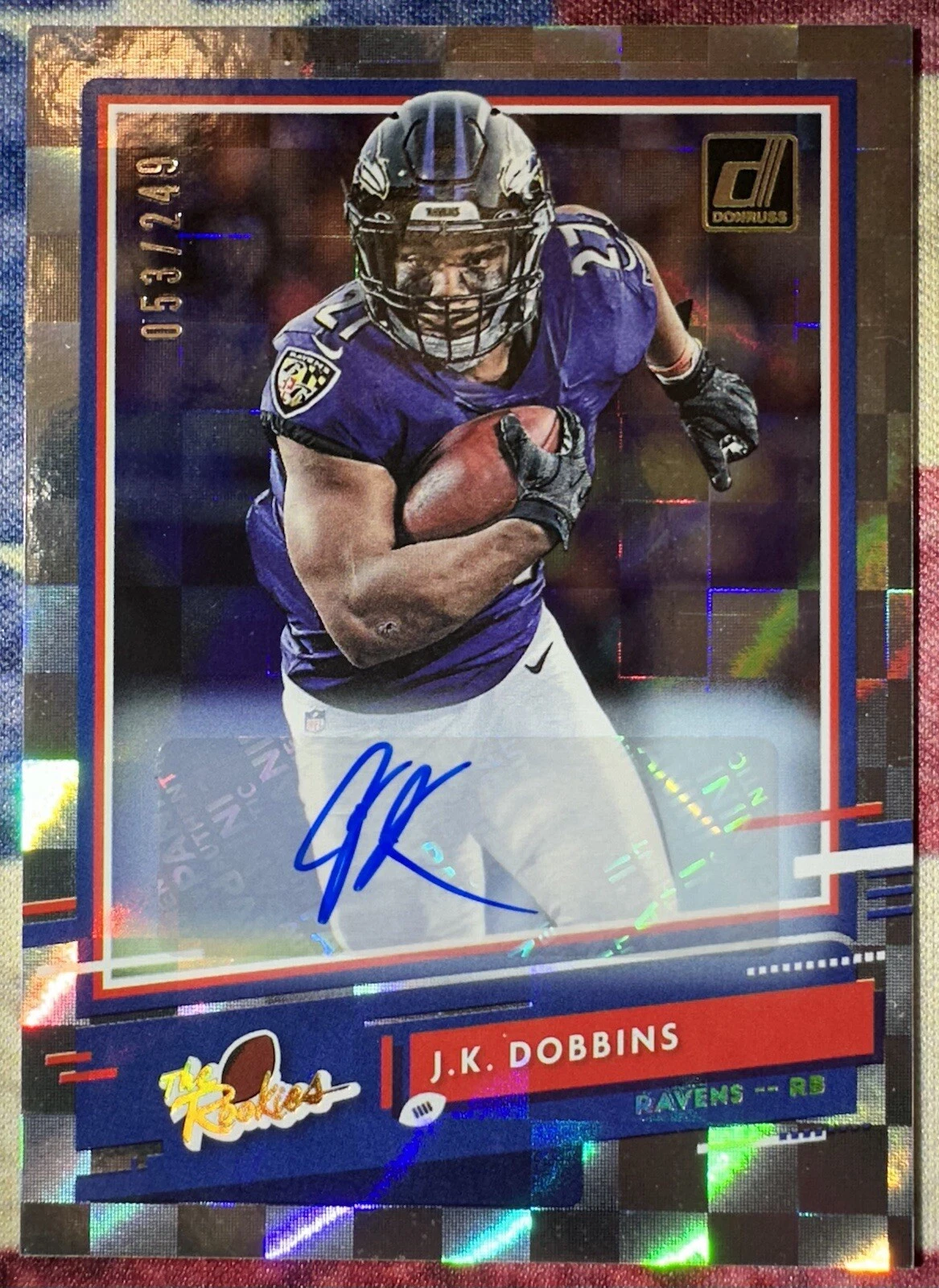 2020 Panini Donruss - The Rookies Autographs #TR-KD J.K. Dobbins /249 (AU, RC)