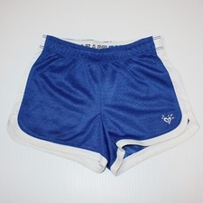 Justice Girl's Blue White Dolphin Style Athletic Shorts in size 6