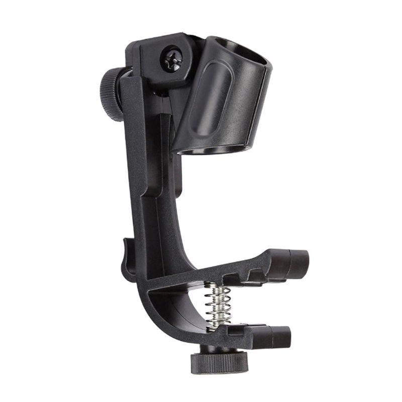 Microphone Stand Mic Clamp Holder Adjustable Clip On Drum for Rim Shock Mount-image