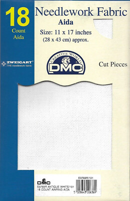 DMC 18 Stück ''Antikweiß'' Aida Stoff - Zweigart - Originalverpackt