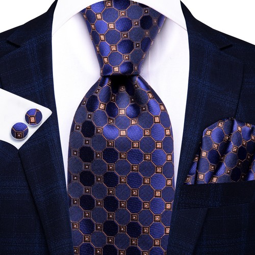 Mens Ties Lot 100 Colors Red Black Blue Gold Solid Paisley Men Tie Set - Picture 114 of 121