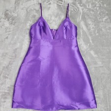 Lulus Mini Dress Womens M Purple Empire Waist Strappy Cocktail Glam Party NEW