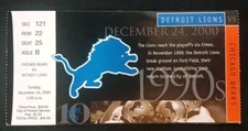 2000 Detroit Lions Bears Brian Urlacher HOF Sack Rookie Year NFL Football Ticket