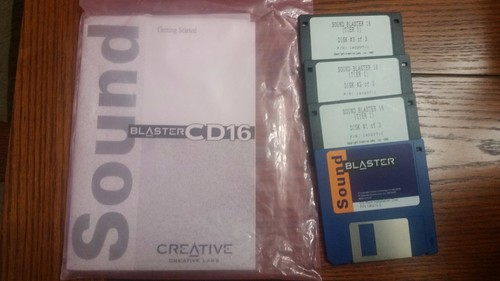 Sound Blaster Pro SB-1600 box, software disks, manuals, CT1810 CD ROM controller - Picture 9 of 11