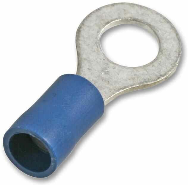 PRO POWER - Ring  Crimp Terminal Blue 8.0mm 30A, 100 Pack