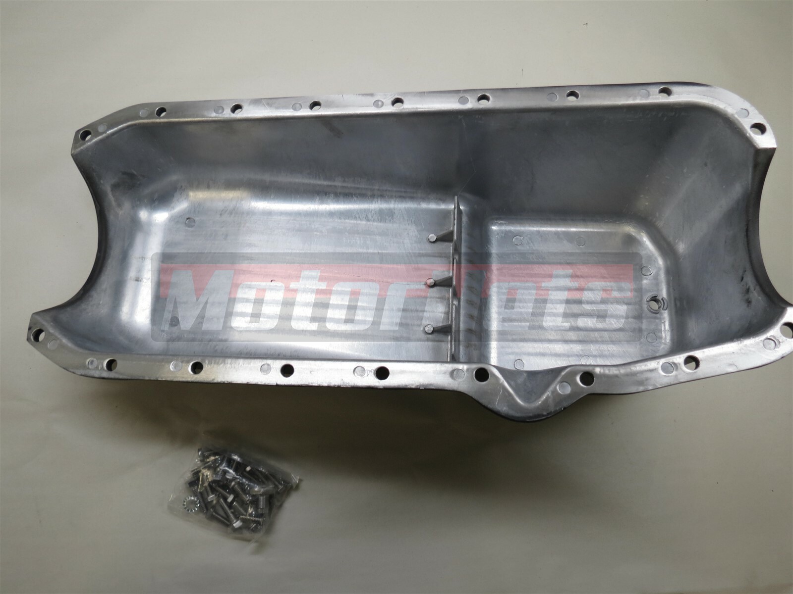 5879 SBC Chevy Finned Black Aluminum Oil Pan Small Block 283 305 327