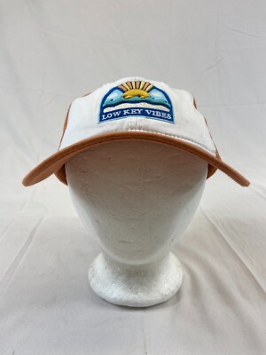 American Eagle Baseball Cap Buckleback Hat Low Key Vibes Orange OS Adjustable