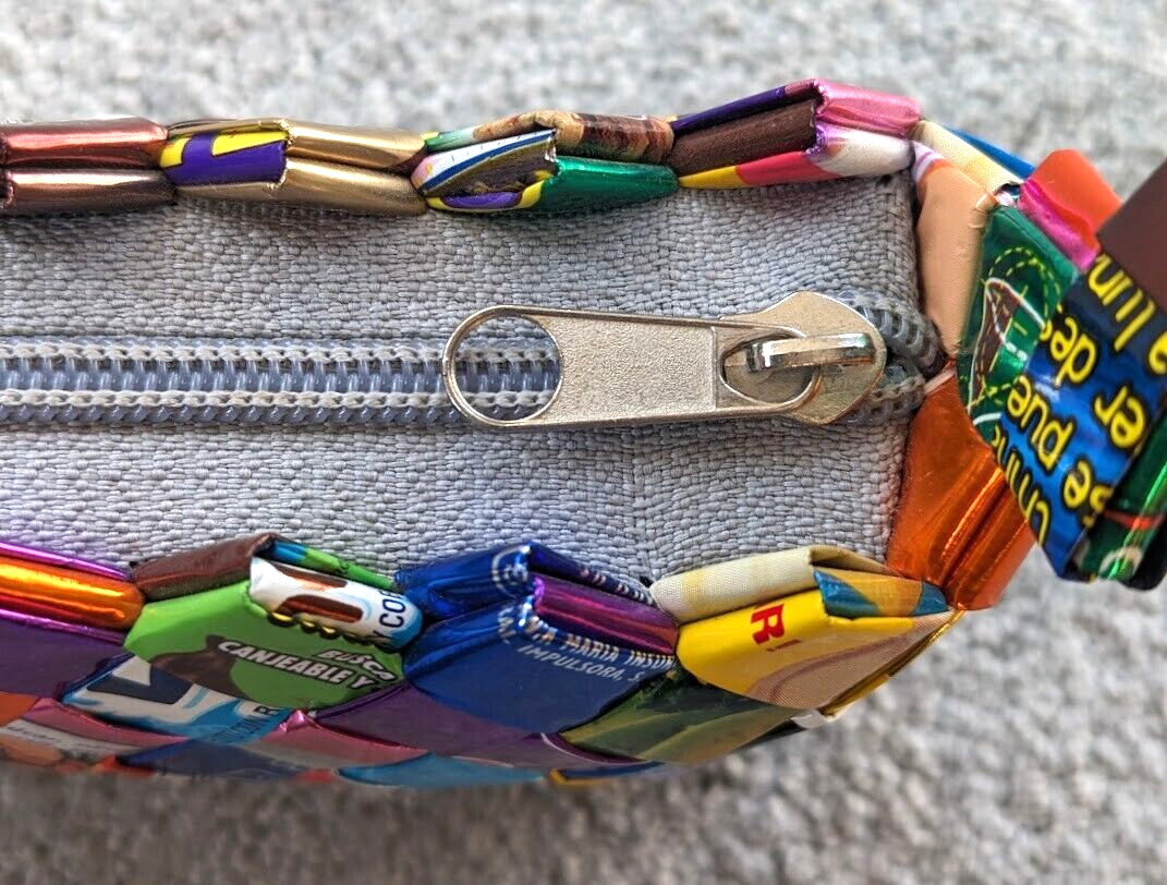 Retro Candy Wrapper Multicolor Purse Handbag 9x4x… - image 5