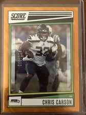 2022 Score- Lava #175 Chris Carson /599- Seattle Seahawks