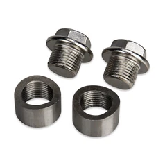 O2 OXYGEN SENSOR M18 X 1.5 BUNG & PLUG WIDEBAND WELD ON / IN NUT CAP KIT (2 Set)