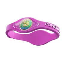 Authentic Power Balance Silicone Wristband - Pink/White - Large