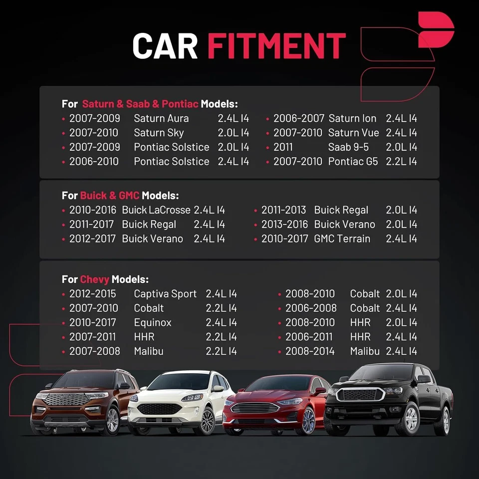 Set of 4 Ignition Coil Pack and Spark Plugs For Chevrolet Malibu 2.4L 2007-2014 Foto 3 de 4